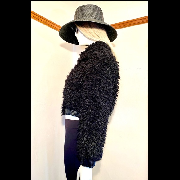ASTR - The Label Black Faux Fur Cafe Jacket - Sz Sm - Picture 12 of 12